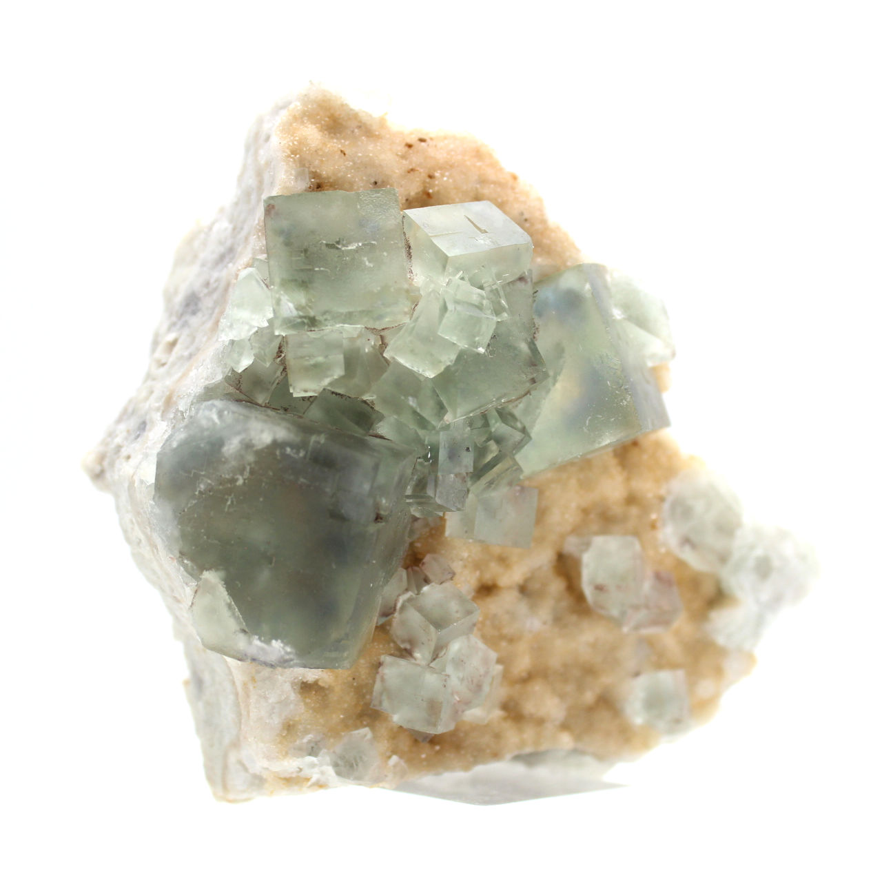 Cristais de fluorita verde: Coleção Mineralógica de Marrocos